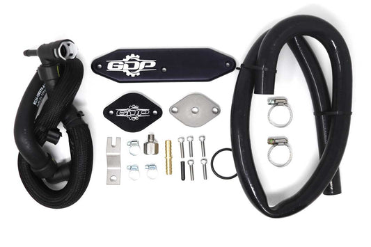 Cooler Upgrade Kit w/ Coolant Re-Route Hoses, w/ Pass Through plate (15.5-16 Powerstroke 6.7L)