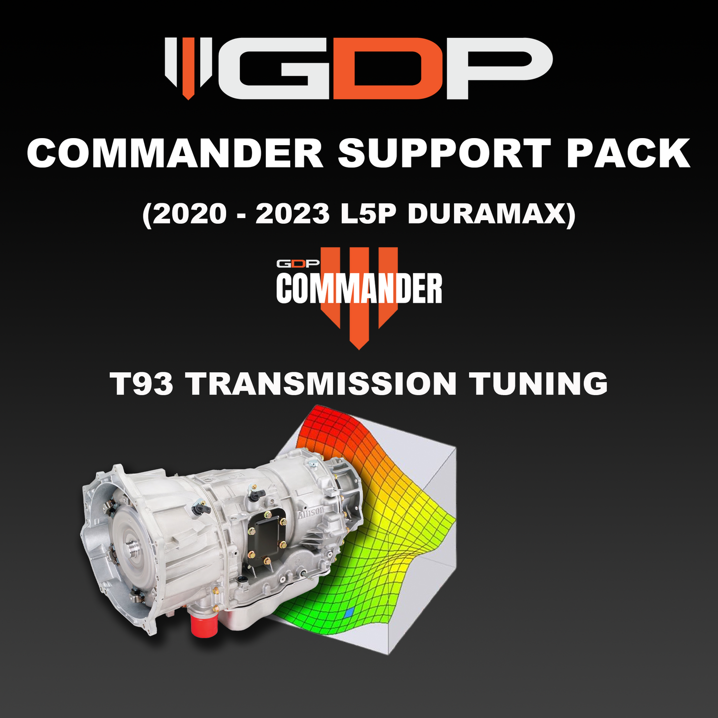 GDP Commander T93 Transmission Support Pack (2020+ Duramax L5P 6.6L)