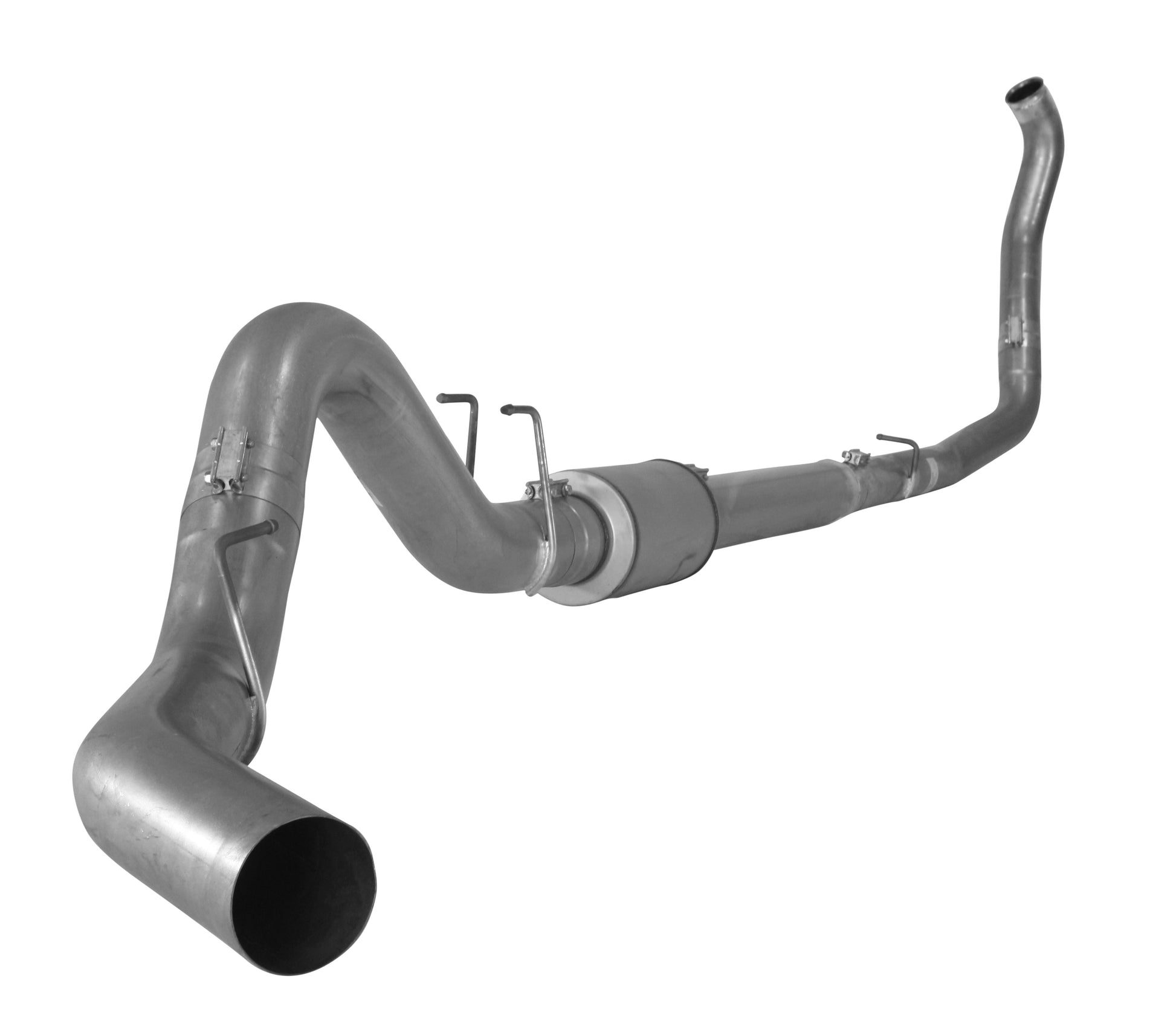 4" Turbo Back Single | 2008-2010 Ford 6.4L F250/F350 Powerstroke Exhaust Flo-Pro Aluminized With Muffler 