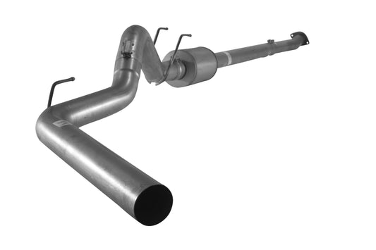 Cab & Chassis 4" Downpipe Back Single Exhaust | 2011-2019 Ford 6.7L F350/F450/F550 C&C Powerstroke Exhaust Flo-Pro Aluminized Muffler 