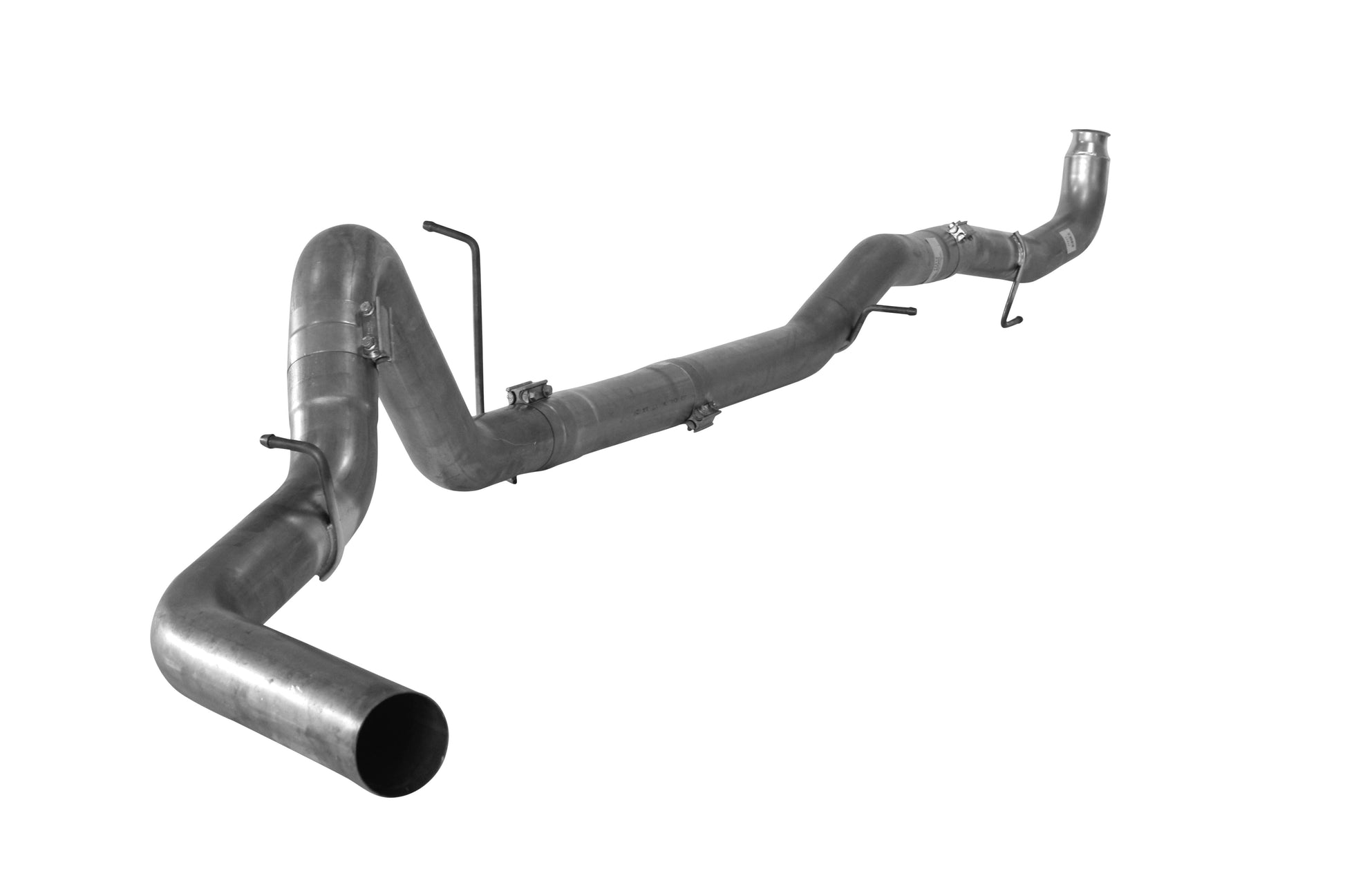 4" Downpipe Back Single | 2011-2015 GM 2500/3500 6.6L DURAMAX Exhaust Flo-Pro Aluminized No Muffler 