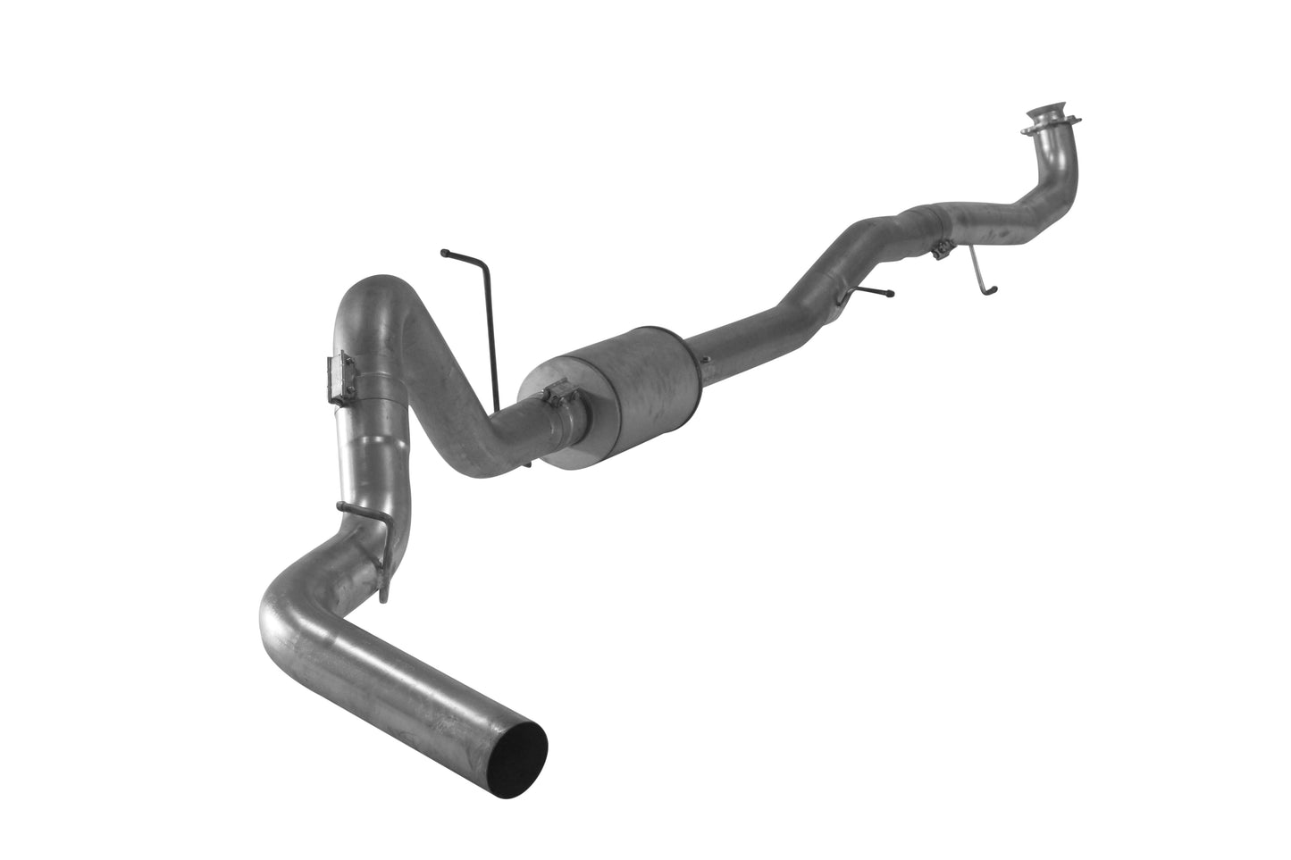 4" Downpipe Back Single | 2017-2019 GM 2500/3500 6.6L DURAMAX L5P Exhaust Flo-Pro Aluminized Muffler 