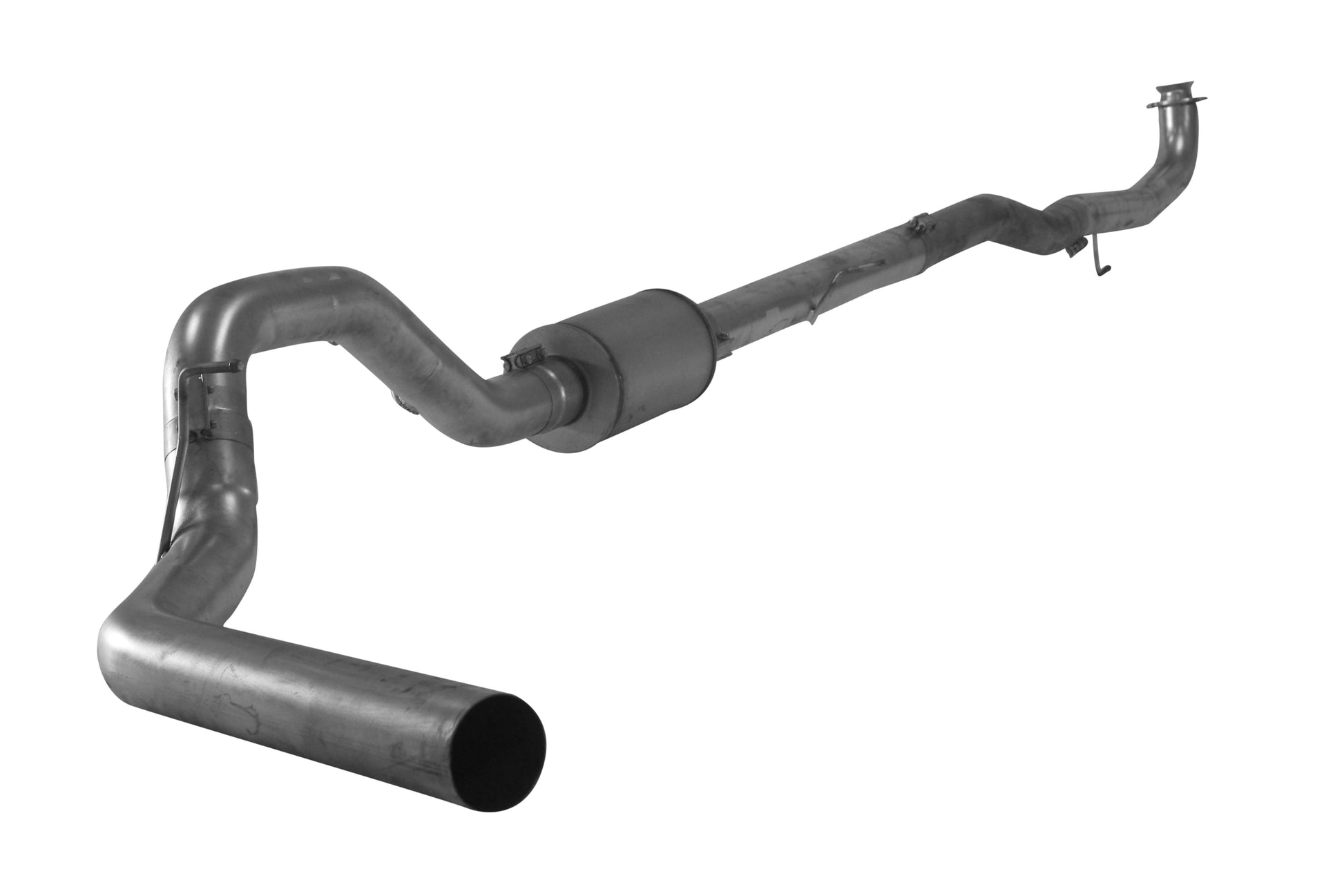 4" Downpipe Back Single | Cab & Chassis-2017-2019 GM 2500/3500 6.6L DURAMAX L5P Exhaust Flo-Pro Aluminized Muffler 