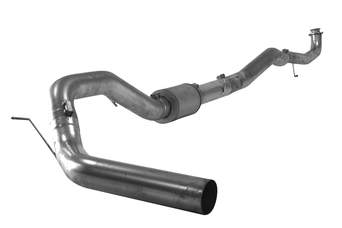 4" Downpipe Back Single | 2020-2023 GM 2500/3500 6.6L DURAMAX L5P Exhaust Flo-Pro Aluminized Muffler 