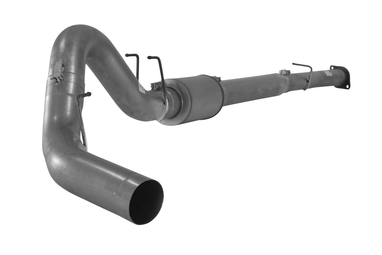 5" Downpipe Back Single | 2008-2010 Ford 6.4L F250/F350 Powerstroke Exhaust Flo-Pro Stainless With Muffler 