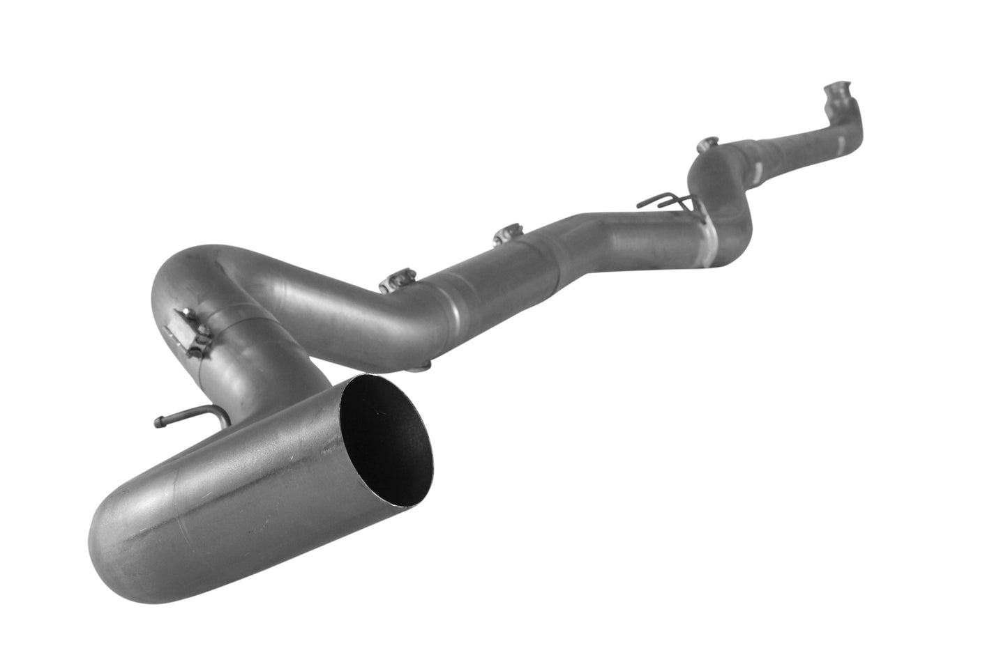 5" Downpipe Back Single | 2007.5-2010 GM 2500/3500 6.6L DURAMAX Exhaust Flo-Pro Aluminized No Muffler 